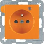 Berker - Prise de courant avec LED de contrôle Berker S.1/B.3/B.7 orange, mat