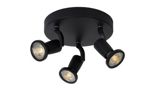 Lucide - JASTER-LED - Plafondspot - Ø 20 cm - LED - GU10 - 3x5W 2700K - Zwart