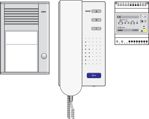 Niko Contrôle d'Accès - Kit Audio avec poste extérieur en saillie avec un bouton d'appel, alimentation et poste intérieur avec cornet, préprogrammé