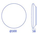 ORBIT - TULOU 1x SMD LED 18W 2000lm 3000k up to 5700k CRI 80+ 120° NON DIMMABLE WHITE