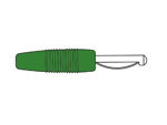 Velleman - Mating connector 4mm with screw / green (von 20)