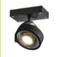 SLV LIGHTING - KALU 1, applique/plafonnier, noir, QPAR111 max. 75W