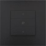 Enkelvoudige motorsturingsbediening met led voor Niko Home Control, Bakelite® piano black coated