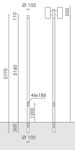 SIMES - POLE FOR SLOT D102 H5,3FT GREY