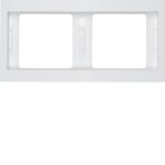 Berker - Plaque de recouvrement 2 postes pour montage horizontal Berker K.1 blanc polaire, brillant