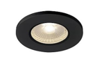SLV LIGHTING - KAMUELA brandveiligheid plafondinbouwlamp, LED, 3000K, zwart, 38°, dimbaar, IP65