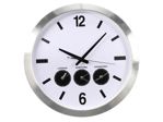 Velleman - Horloge murale en aluminium avec 3 fuseaux horaires - ø 45.5 cm