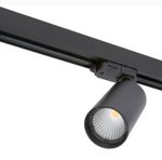 TECO - Tracklight 3P LED Teco NAULA 30W Diam 87 32° 3000K Dim Noir