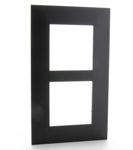 Legrand - Val plaque 2 postes vert entraxe 57mm noir cuivre