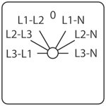 Benedikt & Jäger - Voltmeter selector switch 3 line and 3 phase voltages