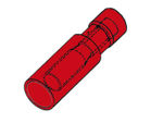 Velleman - Kabelschoen "female bullet" - rood