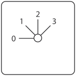 Benedikt & Jäger - 3-standenschakelaar met 0-positie (22.5mm)