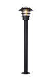 Lucide - ZICO - Lanterne / lampadaire exterieur Extérieur - Ø 21,8 cm - 1xE27 - IP44 - Noir