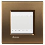Bticino - LL-Plaque rectangul. 2 mod bronze