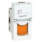 Legrand - RJ45 cat 6A UTP 2 mod orange LCS² Mosaic couleur orange