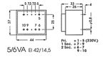 Velleman - Transformateur moule 5va 2 x 9v / 2 x 0.278a