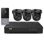Hikvision - Pack CCTV IP 4x cam tourelle 4MP + enreg + portier