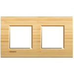 Bticino - LL-Plaque rectangul. 2x2 mod bambou