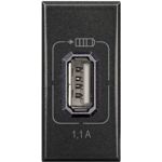 Bticino - Axo chargeur USB 1.1A 1 mod anthracite