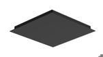 PSM LIGHTING - BASES # plafondverlichting - vierkante basis 500x500mm zwart textuur