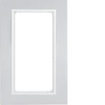 Berker - Plaque de recouvrement avec grande découpe Berker B.7 Alu/blanc polaire