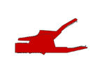 Velleman - Geisoleerde krokodillenklem 4mm 34a, contactbeveiliging / rood (ak2b 2540)