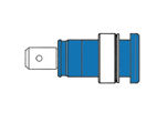 Velleman - Geisoleerde inbouwbus 4mm, aanraakveilig / blauw (seb 2620-f6,3)