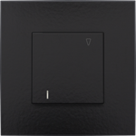 Interrupteur pour cartes d'hôtel, socle, bornes à connexion rapide et set de finition, Bakelite® piano black coated