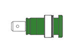 Velleman - Geisoleerde inbouwbus 4mm, aanraakveilig / groen (seb 2620-f6,3)