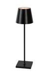 Lucide - JUSTIN - Lampe de table Extérieur - Ø 11 cm - LED Dim. - 1x2,2W 3000K - IP54 - 3 StepDim - Noir