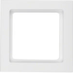 Berker - Plaque de recouvrement 1 poste Berker Q.3 blanc polaire, velours