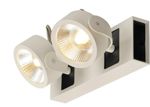SLV LIGHTING - KALU LED 2 applique/plafonnier, blanc/noir, LED 34W, 3000K, 60°