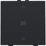 Commande audio simple avec LED, Niko Home Control, black coated