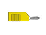 Velleman - Mating connector 4mm with longitudinal or transverse cable mounting, with screw / yellow (bsb 20k)