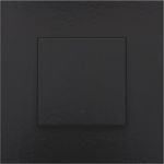 Niko Home Control enkelvoudige drukknop LED, Bakelite® piano black coated