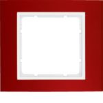 Berker - Plaque de recouvrement 1 postes Berker B.3 Alu, rouge/blanc polaire