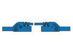Velleman - Contact protected injection-moulded measuring lead 4mm 25cm / blue (mlb-sh/ws 25/1)