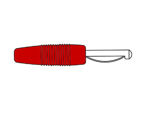 Velleman - Mating connector 4mm with screw / red (von 20)