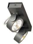 SLV LIGHTING - KALU LED 2 applique/plafonnier, noir, LED 34W, 3000K, 60°