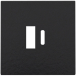 Niko, Pure Bakelite piano black coated, afwerking voor dubbele smart USB-A en USB-C-lader