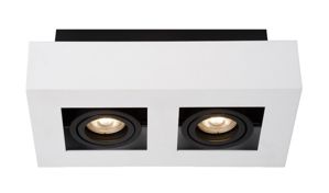 Lucide - XIRAX - Plafondspot - LED Dim to warm - GU10 - 2x5W 2200K/3000K - Wit