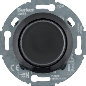 Berker - Variateur rotatif confort (R,L,C,LED) Berker Serie 1930/Glas, noir