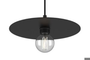 PSM LIGHTING - Hanglamp - rond - met 1,5m textielkabel en trekontlasting aan fitting wit