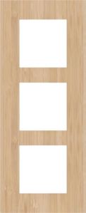 Drievoudige afdekplaat Niko Pure bamboo (60 mm verticale centerafstand)