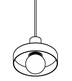 PSM LIGHTING - Hanglamp - Rond - Met 1,5M Textielkabel En Trekontlasting Aan Fitting Wit - Goud In / White