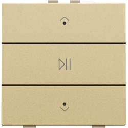 Niko Home Control enkelvoudige audiobediening LED, alu gold coated