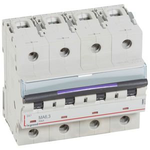 Legrand - Automaten DX³ MA 4P 6.3A 400V - 50KA - 6mod