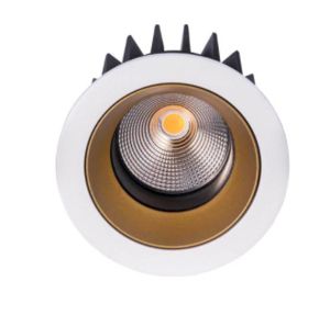UNI-BRIGHT - Trend Led Downlight Rond Wit-Goud 9W / 560Lm / 500Ma / 3000K Incl. Driver