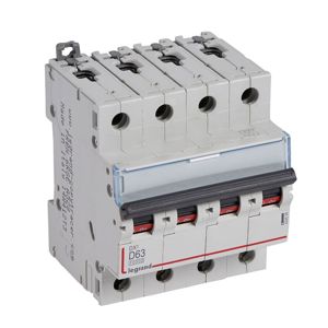 Legrand - Disj. DX³ 10000A/16kA 4P D63 400V - 4 modules