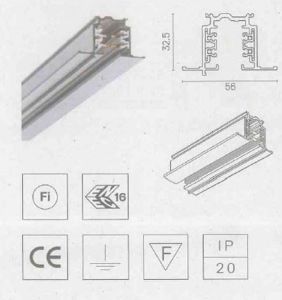 FLOS - LIVE END LEFT White for 3-phase Track